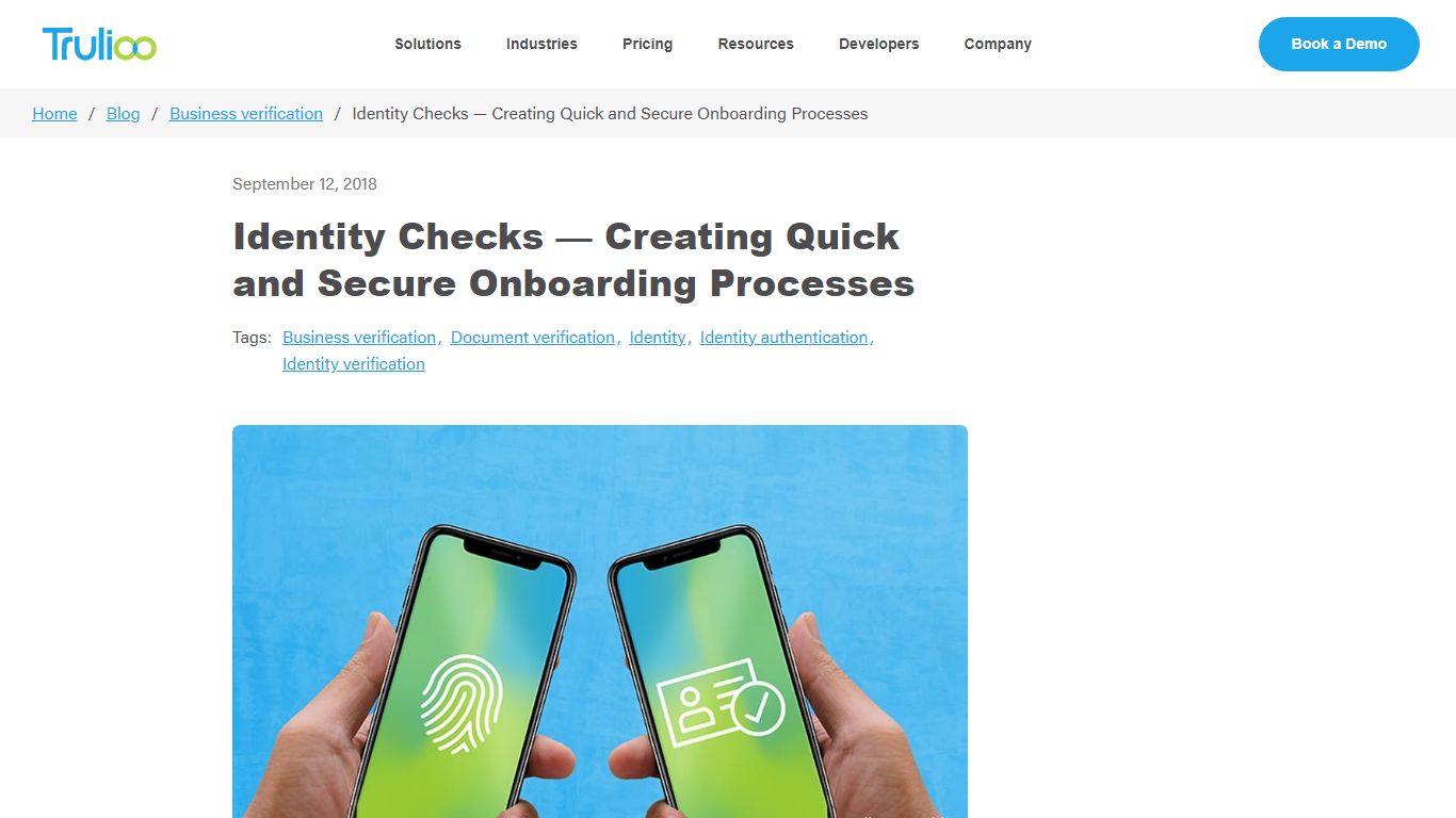 Identity Checks — Creating Quick and Secure Onboarding ... - Trulioo